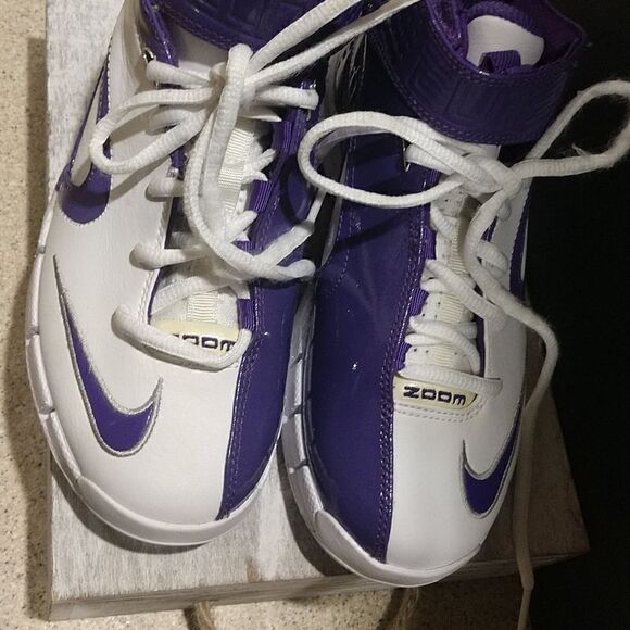 👍 Nike Zoom Air Sz 5 / 35.5 Basketball Leather. S1 - Picture 2 of 5